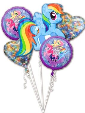 My Little Pony Rainbow Pony Foil Balloon Bouquet